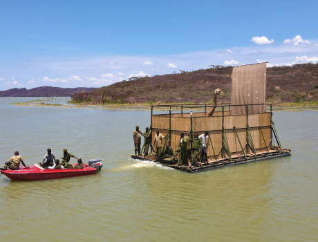 On Lake Baringo, floating to a new home